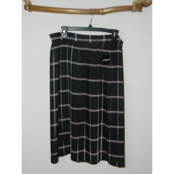 Liz Claiborne Skirt Blue Red Plaid Pleated Unforgettable Romance Size Large - Picture 3 of 8